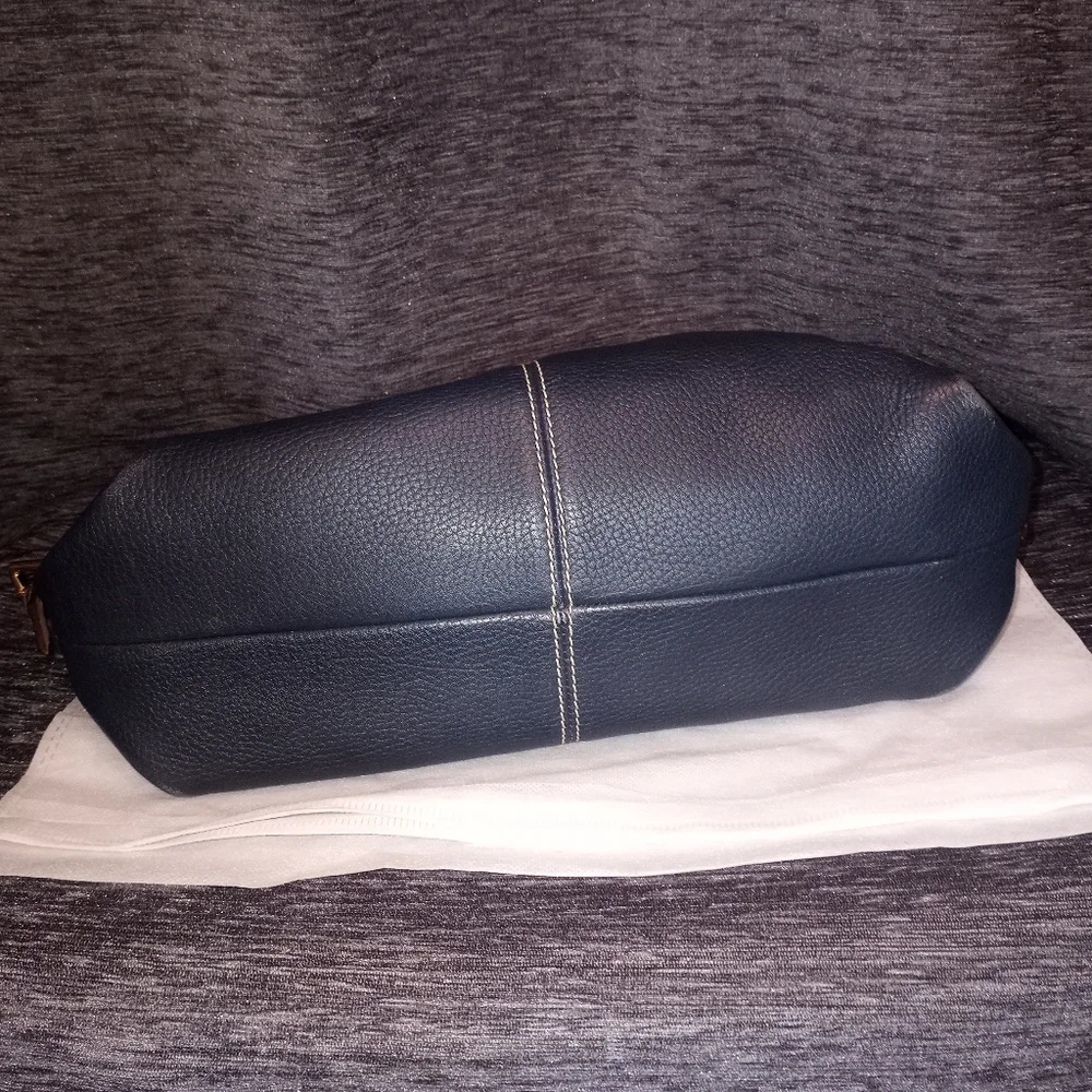 Dooney & Bourke Dark Blue and Brown Hobo Bag - Picture 6 of 9